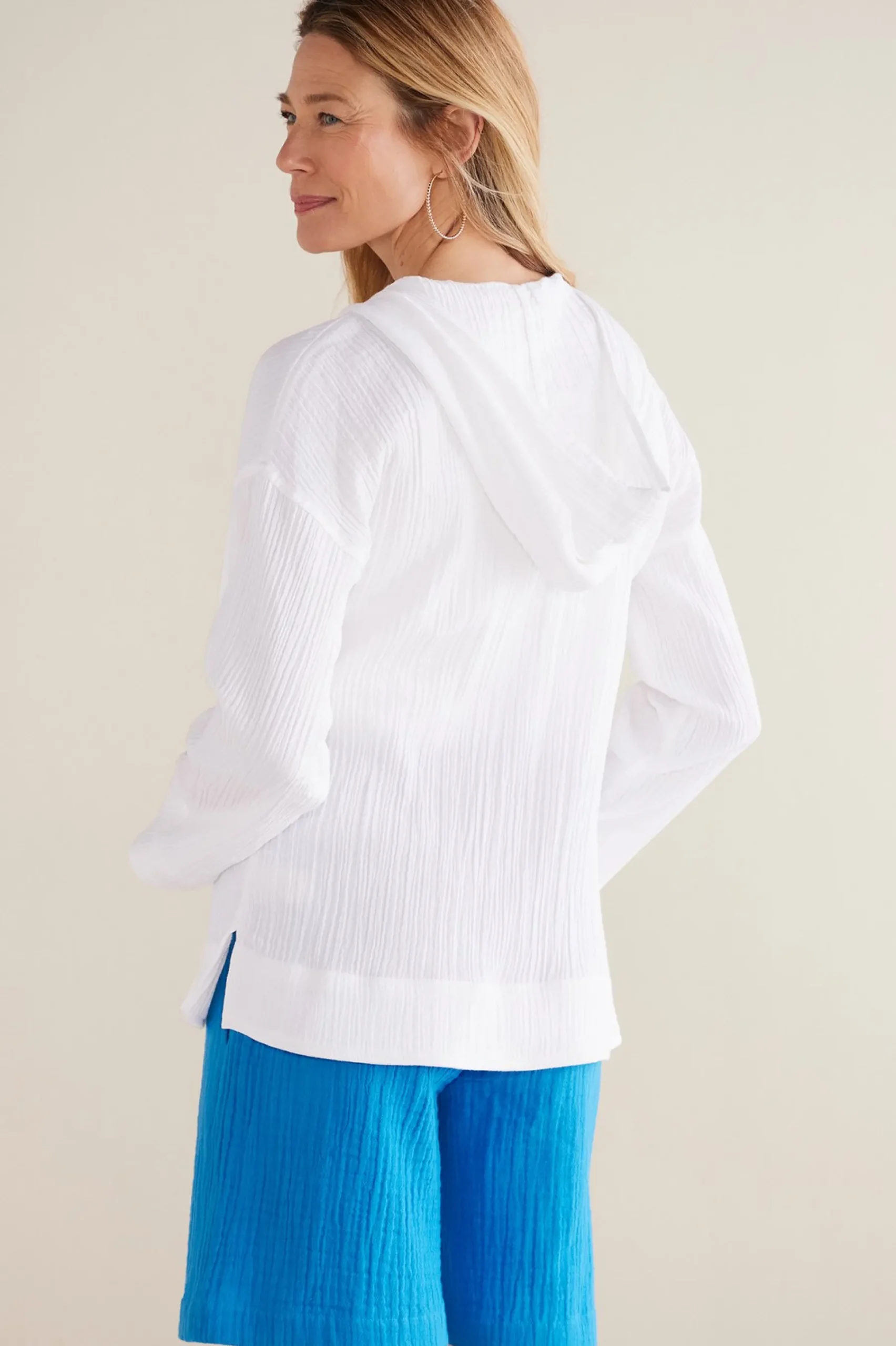 petites_kemia_gauze_hoodi_2.webp Gauze Shop-Soft Surroundings Petites Kemia Gauze Hoodie American Beauty