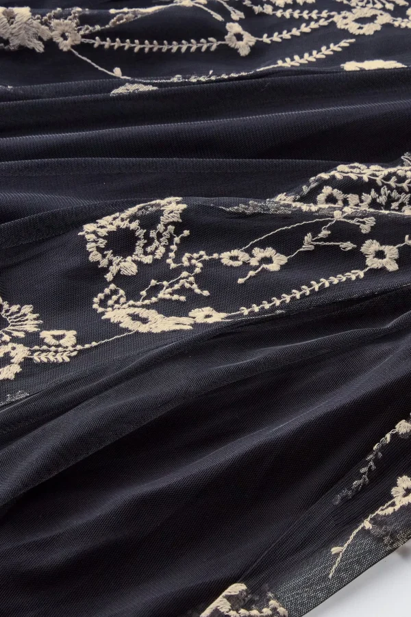 Global Artistry | Skirts-Soft Surroundings Petites Leatrice Embroidered Maxi Skirt Black