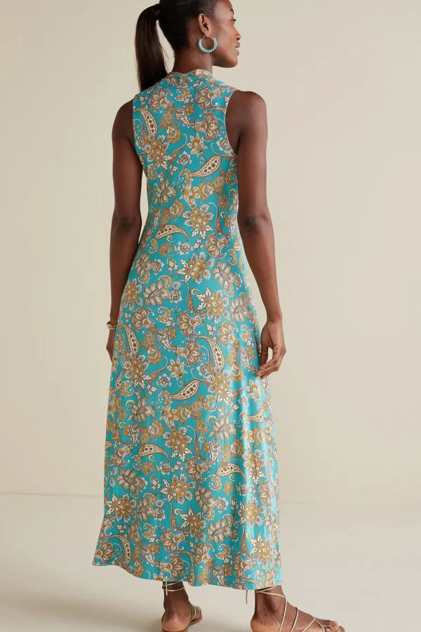 Into The Blues | The Floral Shop-Soft Surroundings Petites Lenora Knit Maxi Dress Porcelain Blue