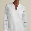 Feminine Flourish | Global Artistry-Soft Surroundings Petites Lenore Eyelet Top White