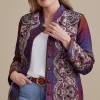 EVelvet Styles | Jackets & Coats-Soft Surroundings Petites Maija Embellished Jacket Magenta Amethyst