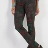 full length | straight-Soft Surroundings Petites Perfect Ponte Marbled Pull-On Straight Leg Pants Raine Multi
