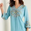 Into The Blues | Global Artistry-Soft Surroundings Petites River Island Tunic Aquamarine