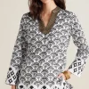 pullovers | shirts-Soft Surroundings Petites Rocio Pullover Black/White