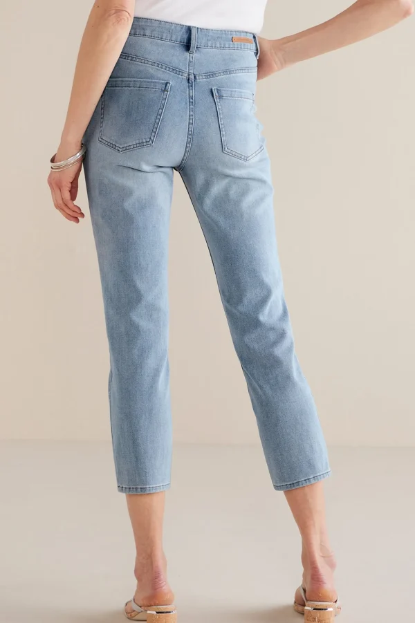 Jeans-Soft Surroundings Petites Ultimate Denim Slim Leg Crop Jeans Black