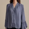 long sleeve | shirts-Soft Surroundings Petites Valerie Shirt Nightshadow Blue