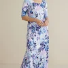 Feminine Flourish | The Floral Shop-Soft Surroundings Petites Vivienne Dress Garden Dream Blue