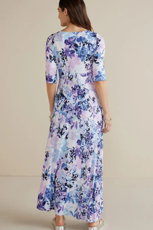 Feminine Flourish | The Floral Shop-Soft Surroundings Petites Vivienne Dress Garden Dream Blue