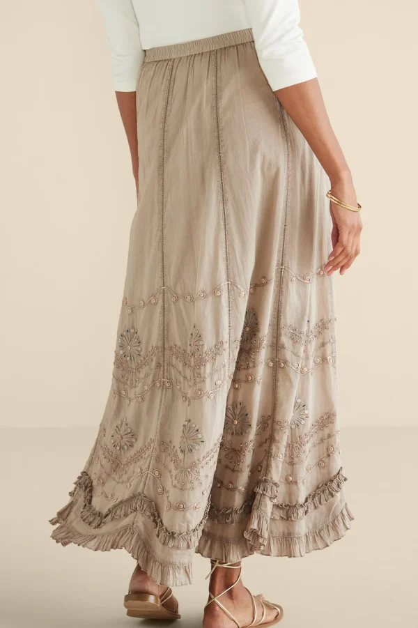 Feminine Flourish | Vacation Shop-Soft Surroundings Portia Skirt Taupe