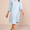 Into The Blues | Vacation Shop-Soft Surroundings Positano Getaway Dress Denim Blue