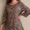 wrist length | pullovers-Soft Surroundings Raelynn Lyocell Pullover Leopard