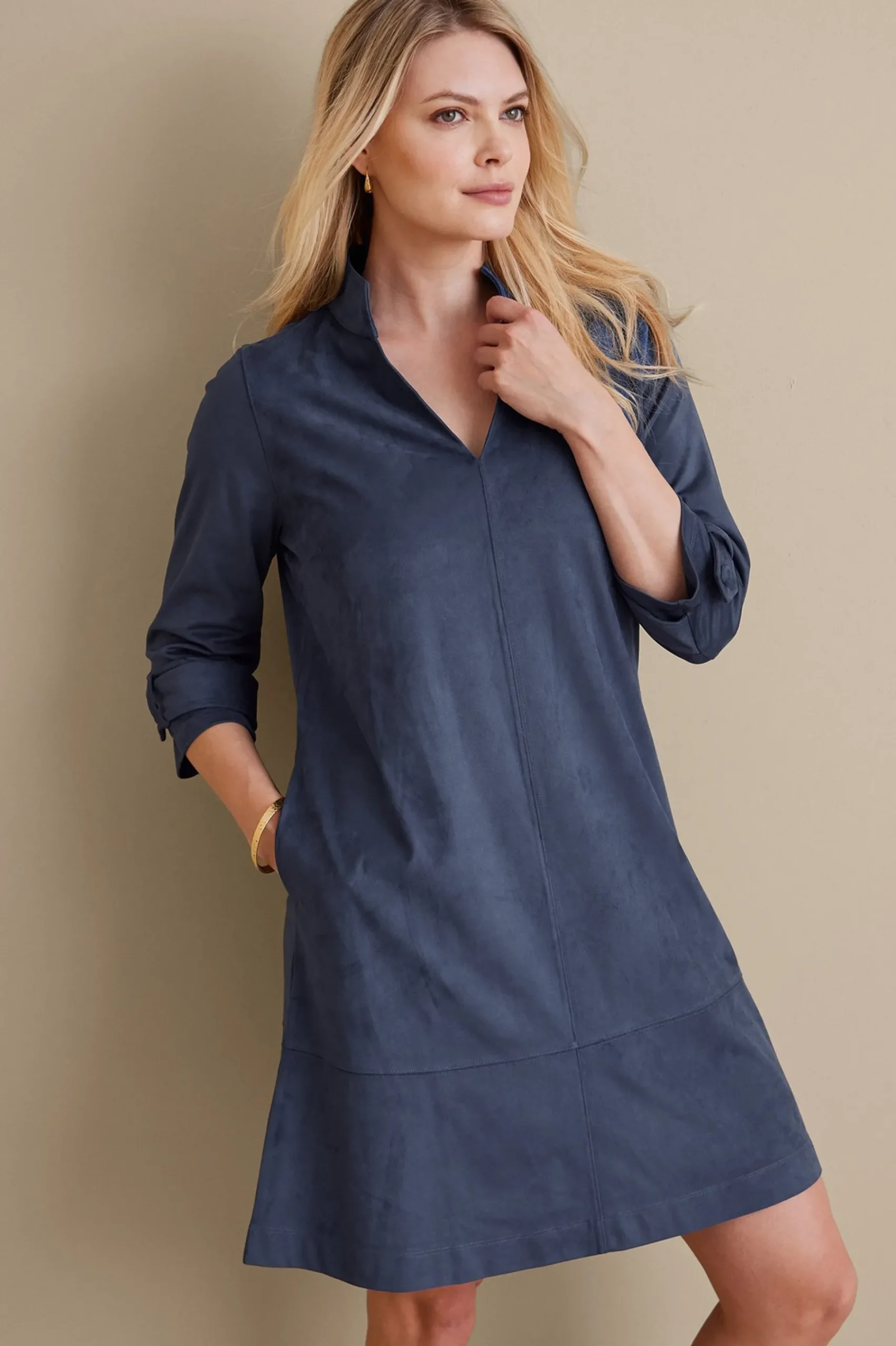 rani_faux_suede_dress_1.webp Into The Blues | casual-Soft Surroundings Rani Faux Suede Dress Navy Sea