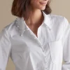 Everyday Styles | long sleeve-Soft Surroundings Rania Pearl Shirt White