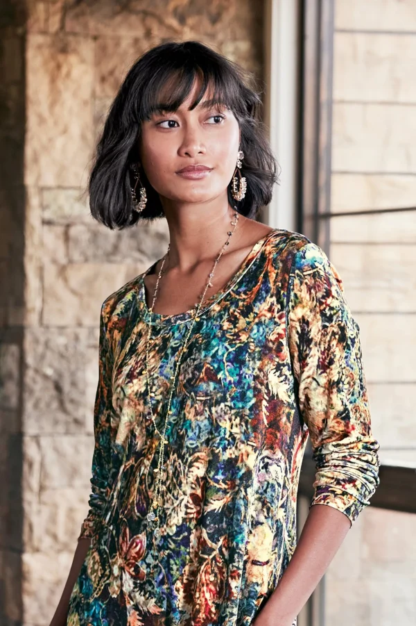 Earrings | earrings-Soft Surroundings Ratana Chandelier Earring Smoky Multi