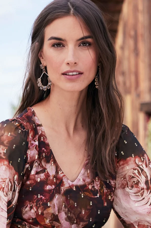 Earrings | earrings-Soft Surroundings Ratana Chandelier Earring Smoky Multi
