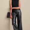 cropped | ankle-Soft Surroundings Rivka Faux Leather Pants Black