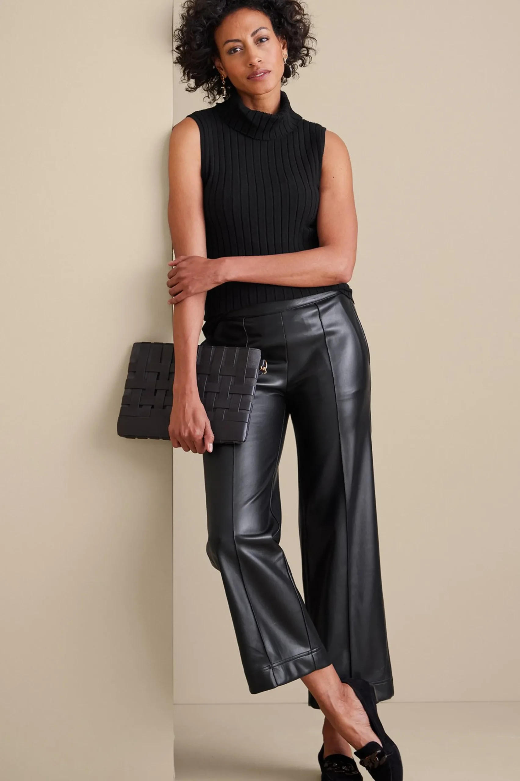 rivka_faux_leather_pants_0.webp cropped | ankle-Soft Surroundings Rivka Faux Leather Pants Black
