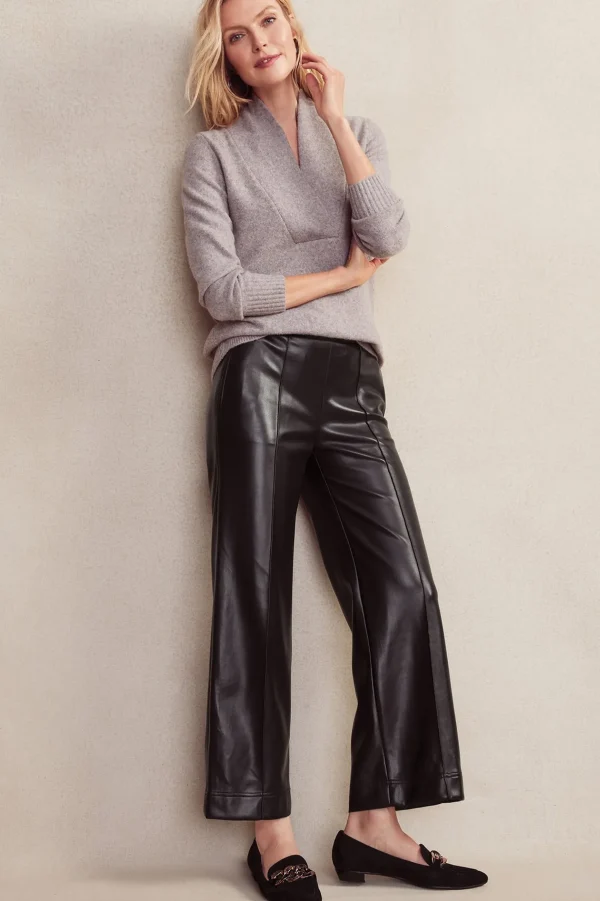 cropped | ankle-Soft Surroundings Rivka Faux Leather Pants Black