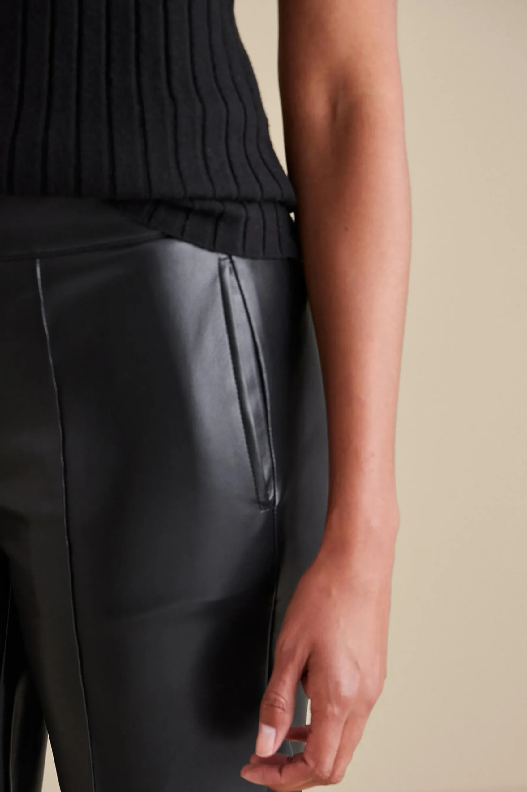 rivka_faux_leather_pants_4.webp cropped | ankle-Soft Surroundings Rivka Faux Leather Pants Black
