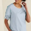 Feminine Flourish | Into The Blues-Soft Surroundings Sabrina Top Blue Bonnet