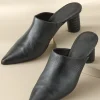 slides & mules-Soft Surroundings Sanctuary Swag Textured Heel Slide Black