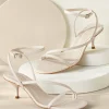 sandals-Soft Surroundings Schutz Helene Kitten Heel Sandal Pearl
