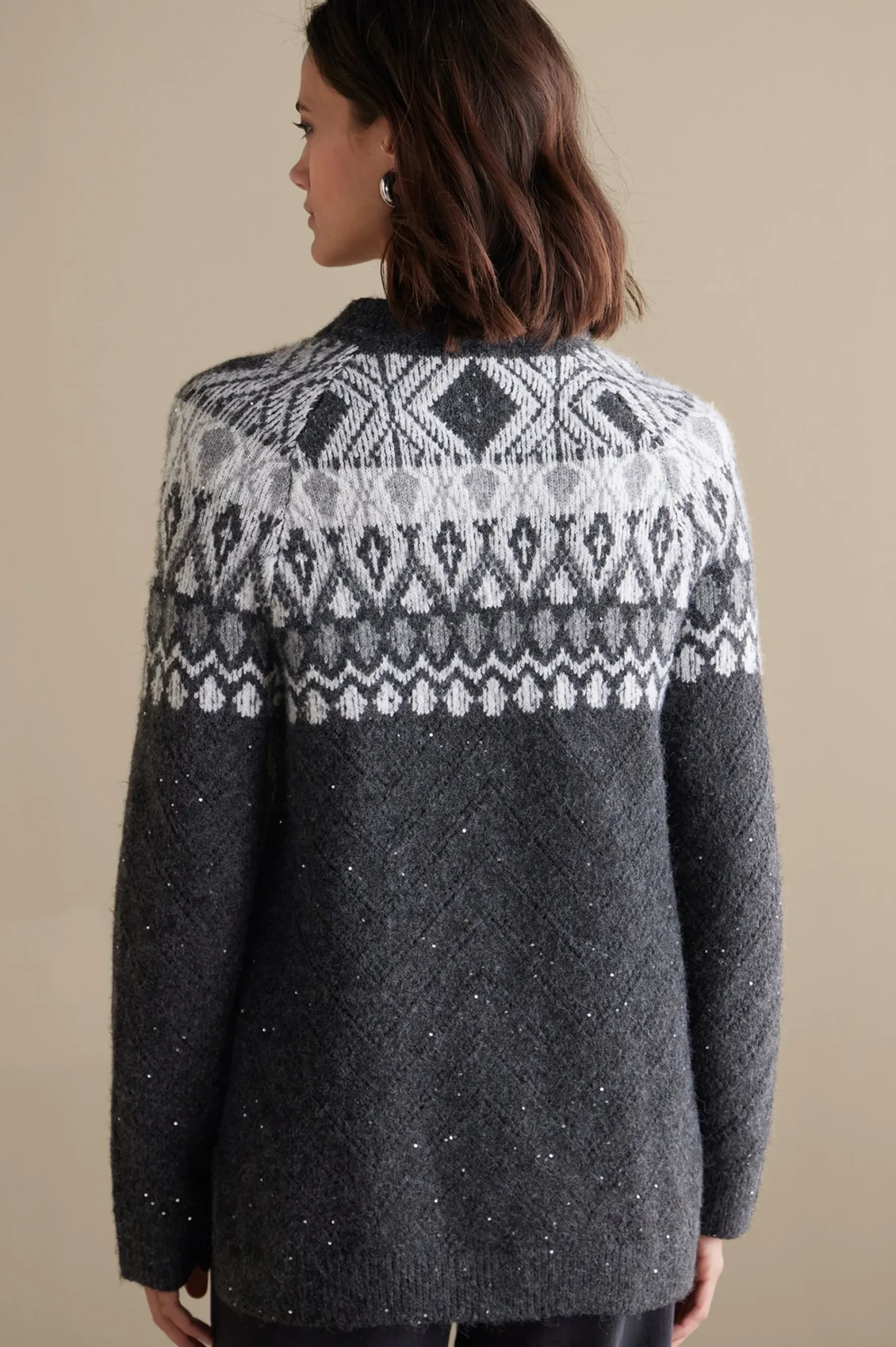 seelie_fair_isle_sweater_2.webp Everyday Styles | Sweaters & Cardigans-Soft Surroundings Seelie Fair Isle Sweater Dark Grey