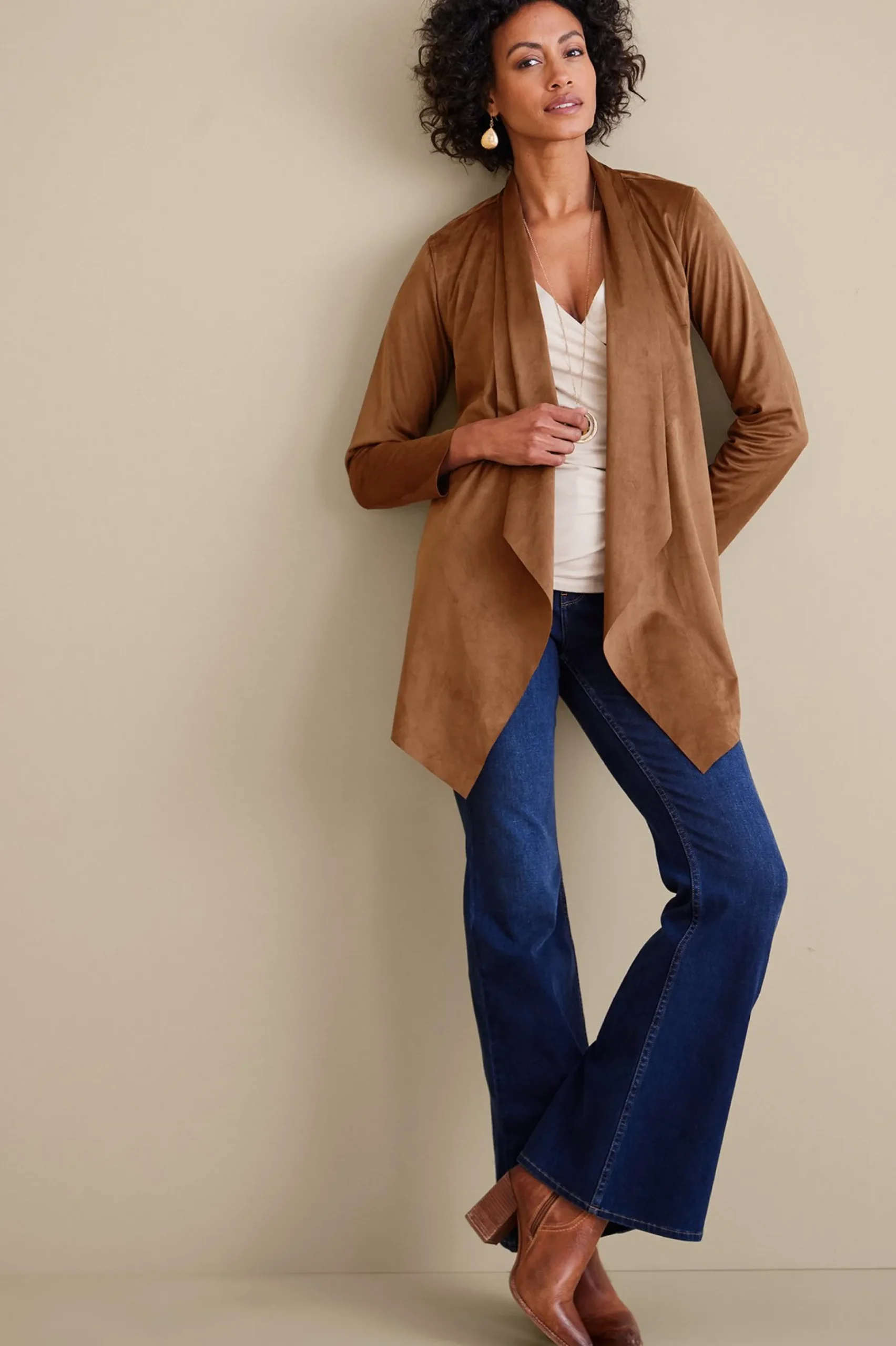 shape_drape_faux_suede_ja_3.webp Jackets & Coats-Soft Surroundings Shape Drape Faux Suede Jacket Ivory Pearl