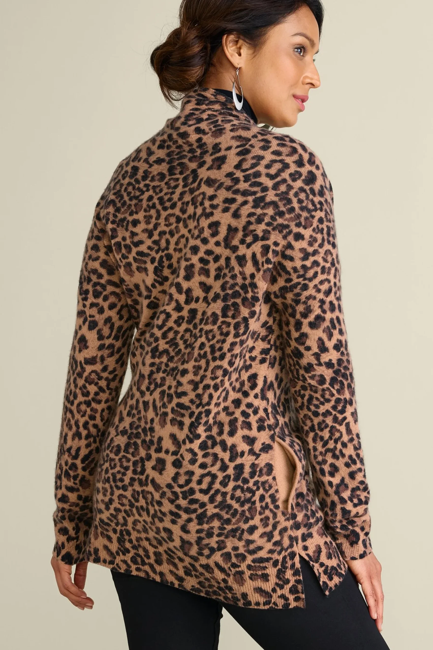 sibyl_cashmere_printed_ca_2.webp Sweaters & Cardigans | prints-Soft Surroundings Sibyl Cashmere Printed Cardigan Snow Leopard