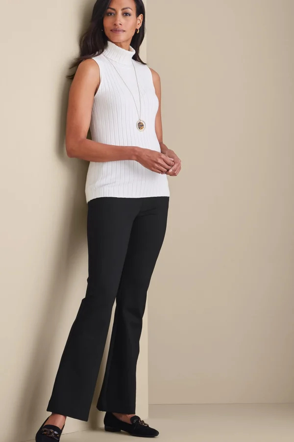 Soft Essential Styles | Everyday Styles-Soft Surroundings Soft Essential Ponte Bootcut Pants Black