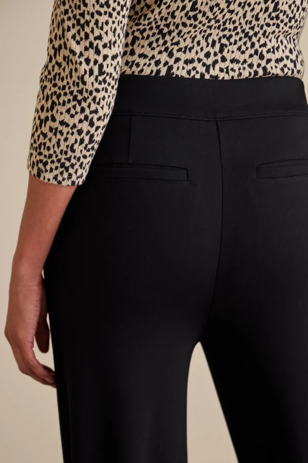 Soft Essential Styles | full length-Soft Surroundings Soft Essential Ponte Wide Leg Pants Black
