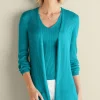 Everyday Styles | Vacation Shop-Soft Surroundings Soft Essential™ Ribbed Long Cardi Black