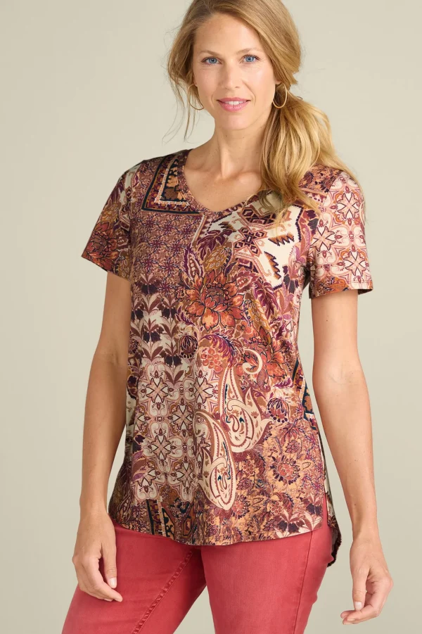 Soft Essential Styles | Everyday Styles-Soft Surroundings Soft Essential™ SUPIMA® Isabel Short Sleeve Tunic Black