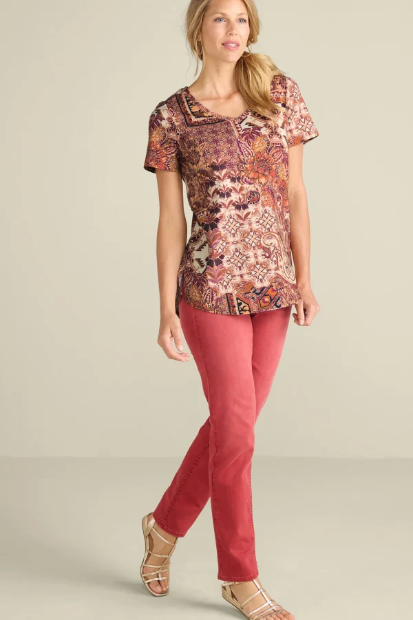 Soft Essential Styles | Everyday Styles-Soft Surroundings Soft Essential™ SUPIMA® Isabel Short Sleeve Tunic Black