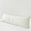 Decorative Pillows-Soft Surroundings Sonata Linen Bolster Pillow Ivory