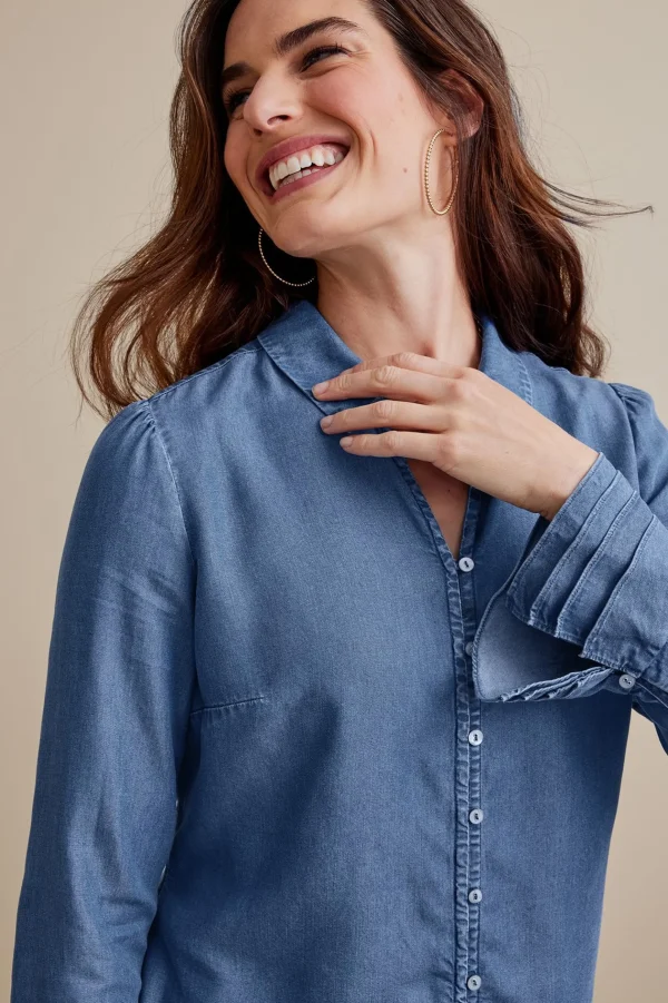 Into The Blues | Everyday Styles-Soft Surroundings Sonnet TENCEL™ Shirt Chambray