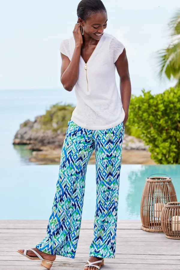 Vacation Shop | Linen Shop-Soft Surroundings Sonoma Linen Blend Wide Leg Pants Black
