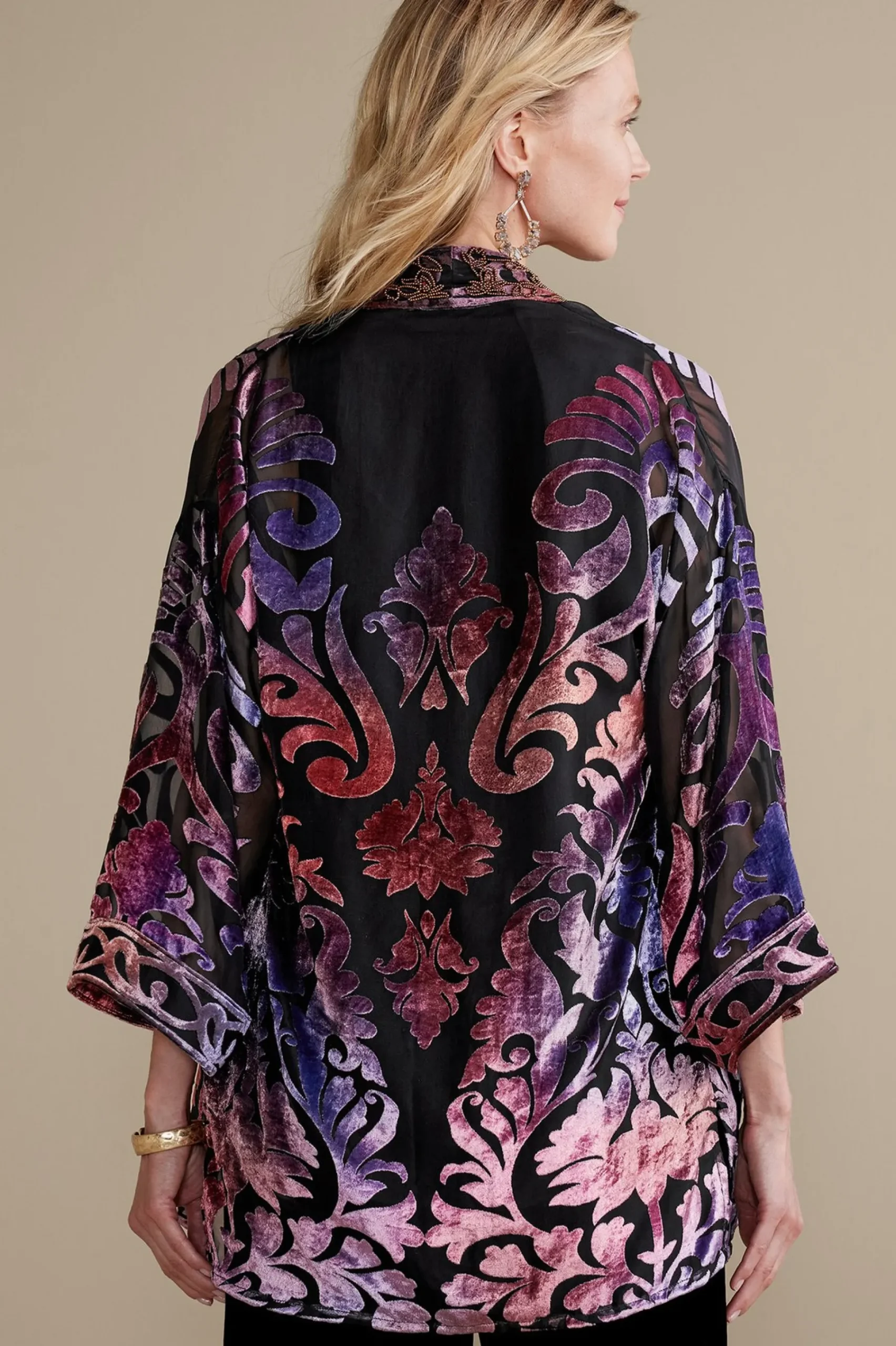 sophia_topper_2.webp Feminine Flourish | EVelvet Styles-Soft Surroundings Sophia Topper Purple Gold Metallic