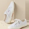 sneakers-Soft Surroundings Superga Leather Sneaker Optical White Favorio