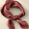 Scarves & Wraps-Soft Surroundings Sylvia Silk Square Scarf Rust Multi