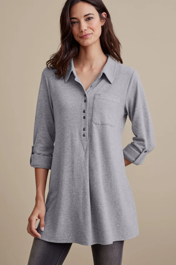 Into The Blues | Everyday Styles-Soft Surroundings Take It Easy Tunic Blue Heather