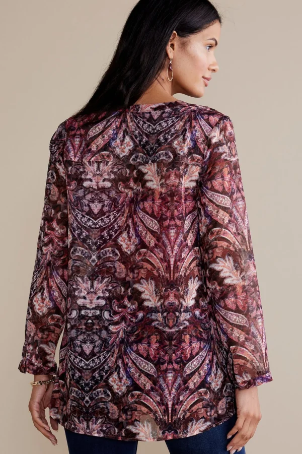 Everyday Styles | long sleeve-Soft Surroundings Tasha Top Multi Tapestry