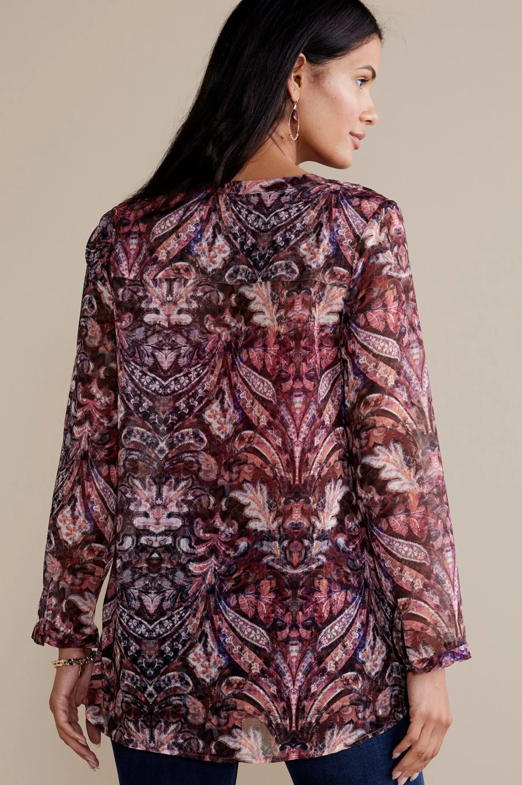 tasha_top_2.webp Everyday Styles | long sleeve-Soft Surroundings Tasha Top Multi Tapestry