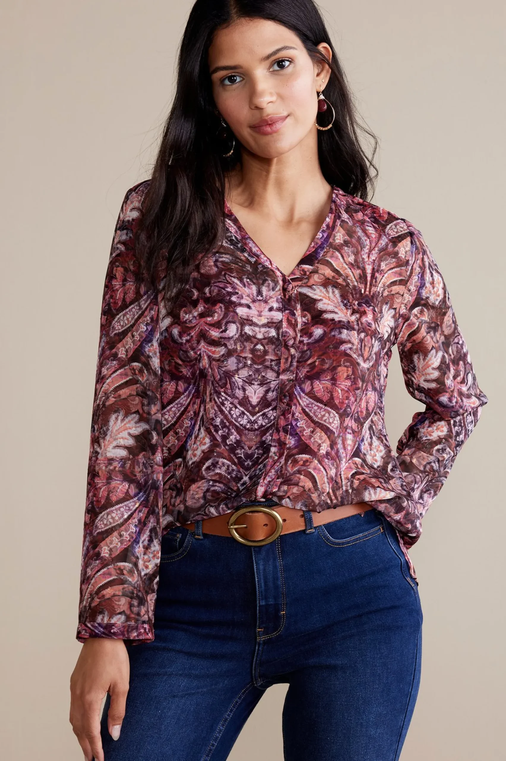 tasha_top_4.webp Everyday Styles | long sleeve-Soft Surroundings Tasha Top Multi Tapestry