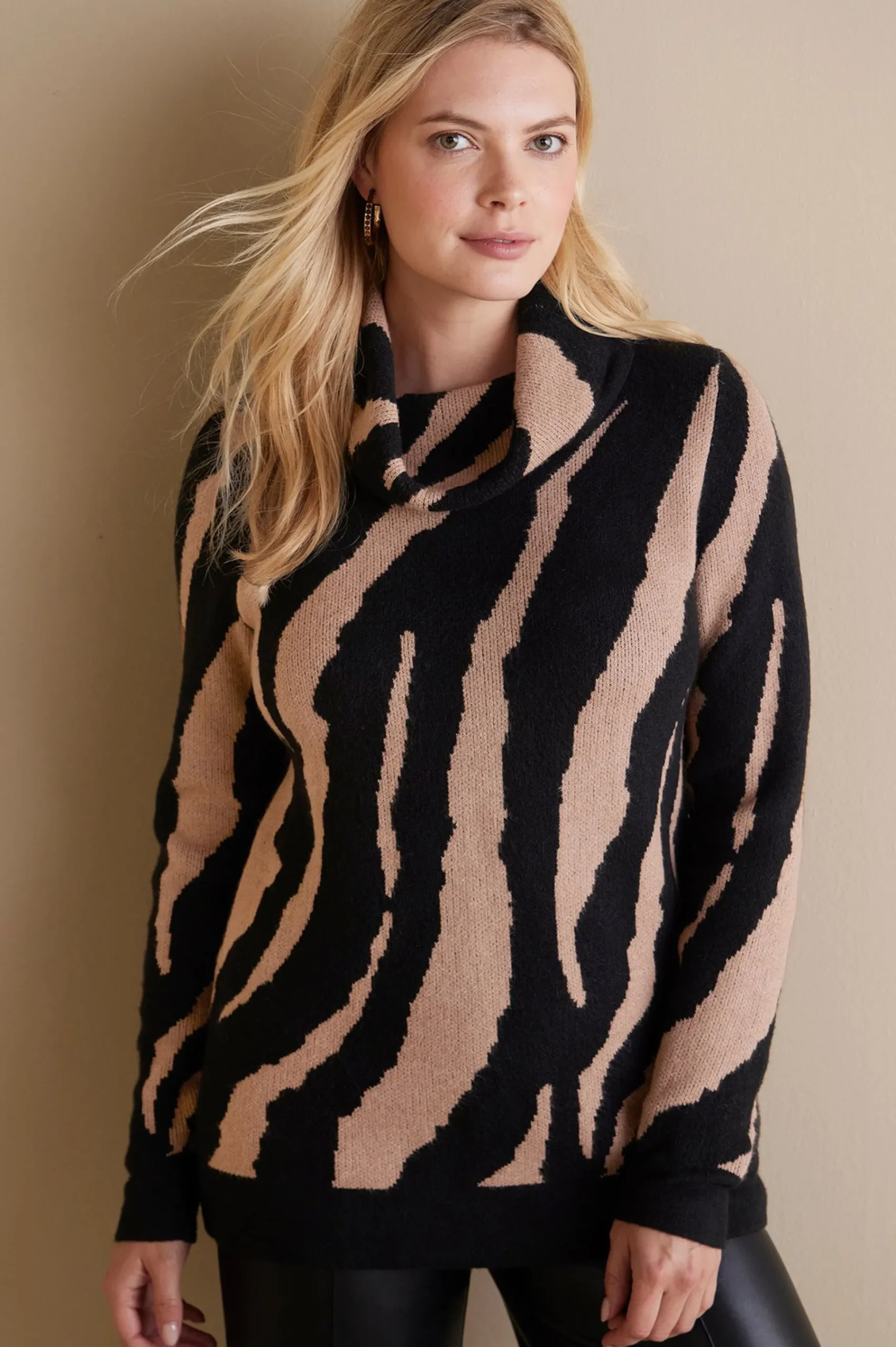 teona_sweater_0.webp Sweaters & Cardigans | long sleeve-Soft Surroundings Teona Sweater Neutral Animal