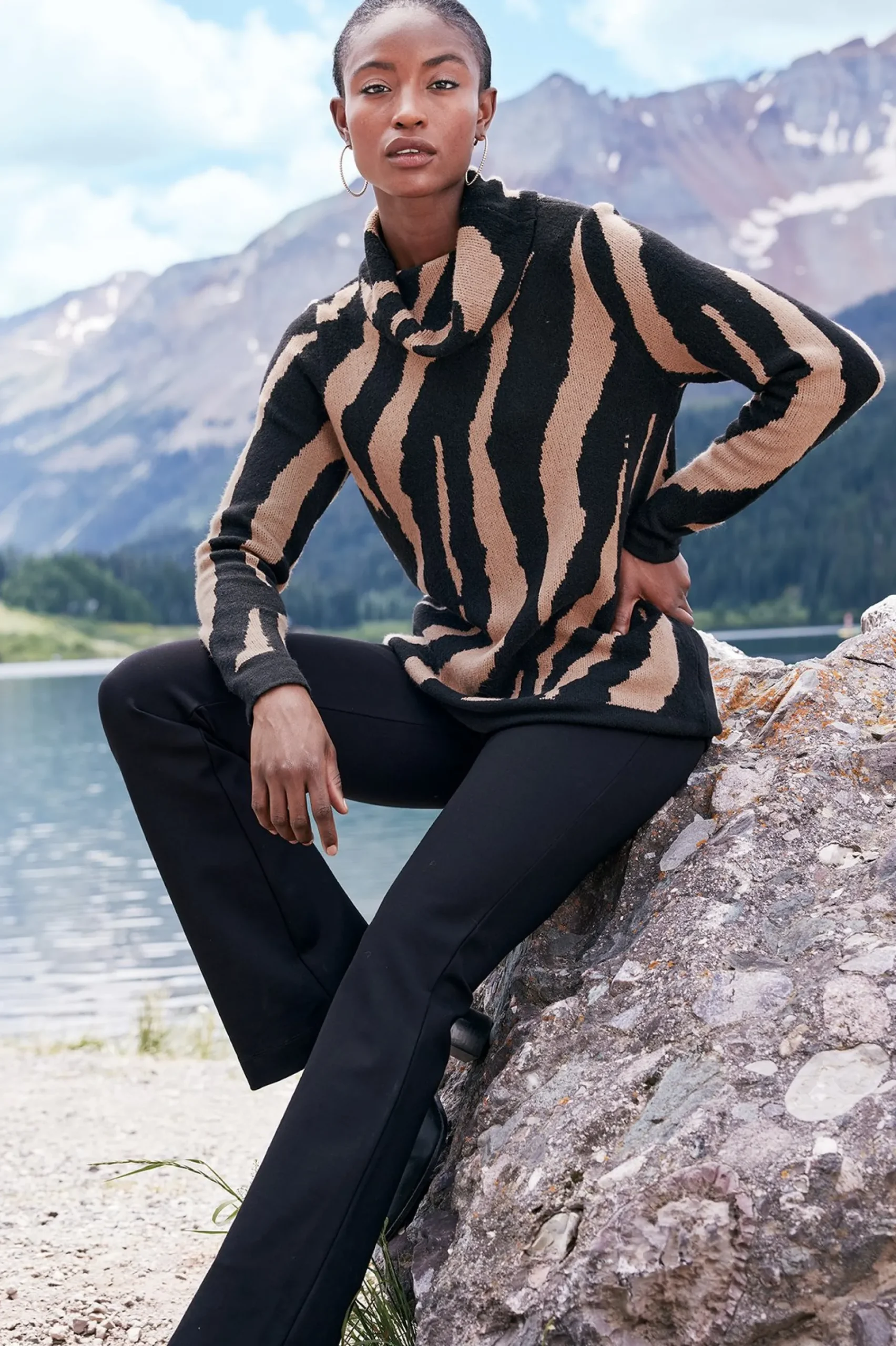 teona_sweater_3.webp Sweaters & Cardigans | long sleeve-Soft Surroundings Teona Sweater Neutral Animal