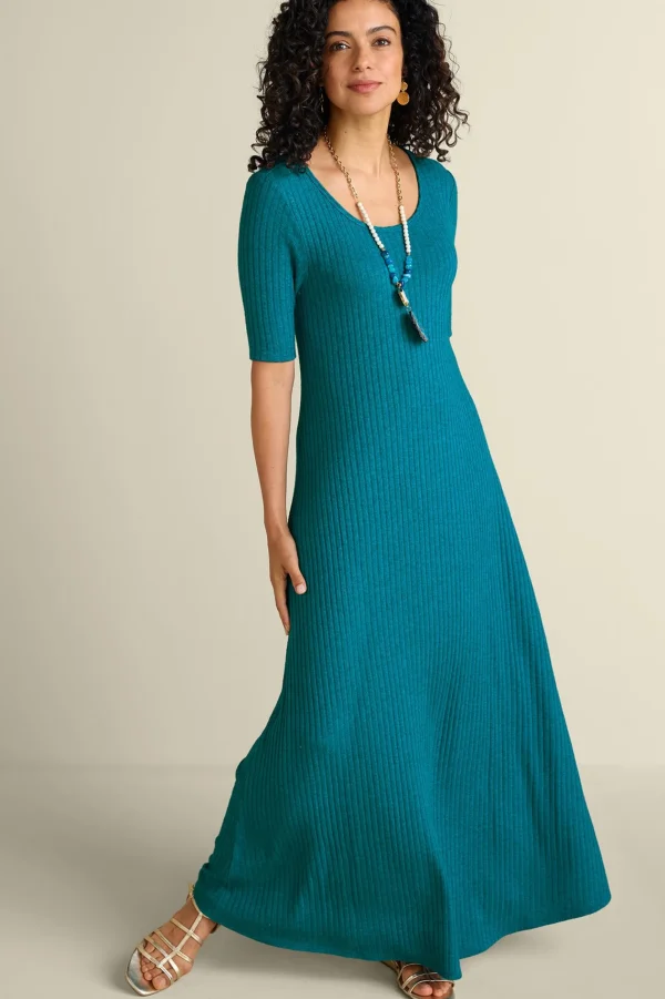 Everyday Styles | Vacation Shop-Soft Surroundings Textured Short Sleeve Santiago Dress Rose