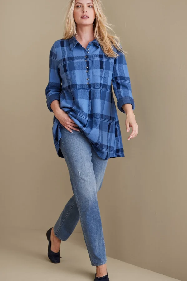Everyday Styles-Soft Surroundings The Ultimate Denim Relaxed Straight Jeans Silver Lake Wash