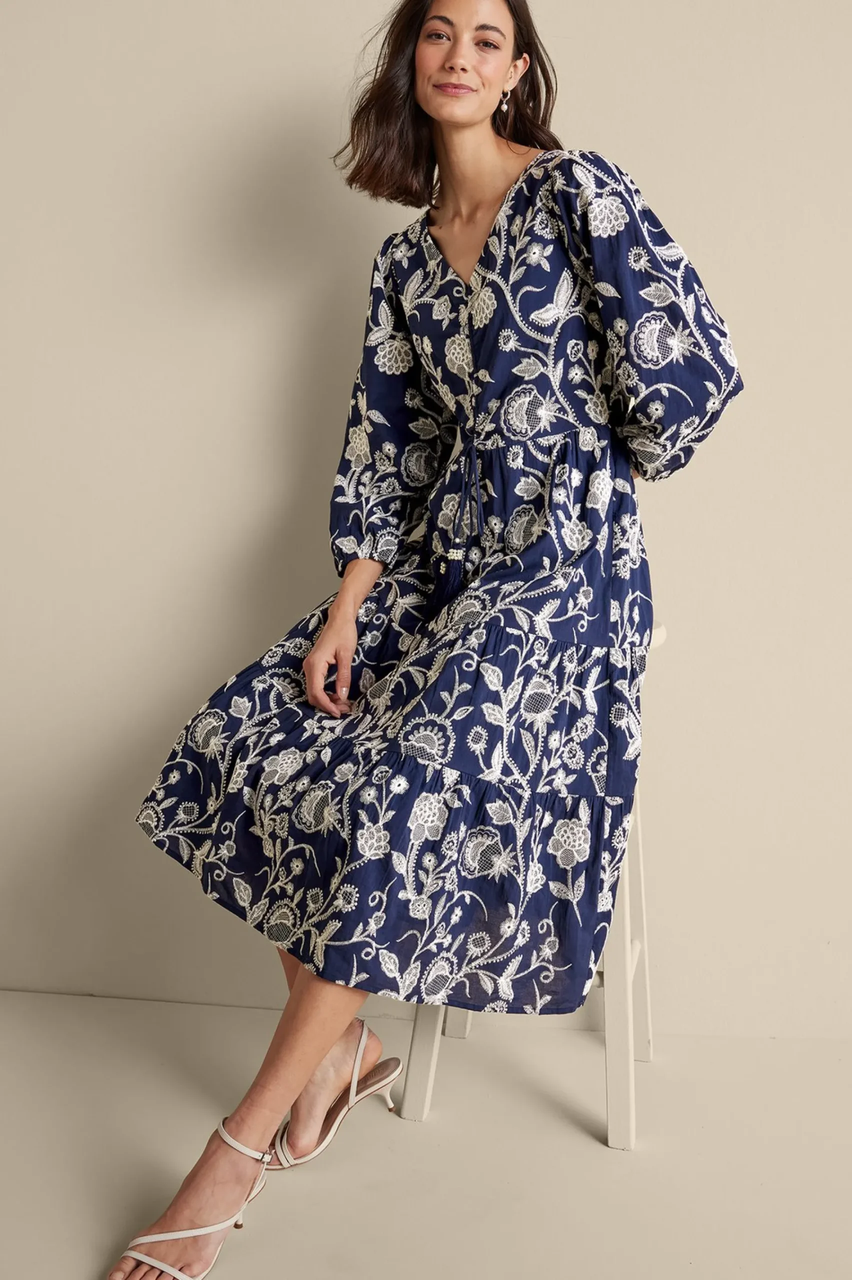 tilda_embroidered_midi_dr_1.webp Into The Blues | Vacation Shop-Soft Surroundings Tilda Embroidered Midi Dress Navy