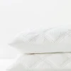 pillowcases & shams-Soft Surroundings Toluca Diamond Euro Sham Ivory